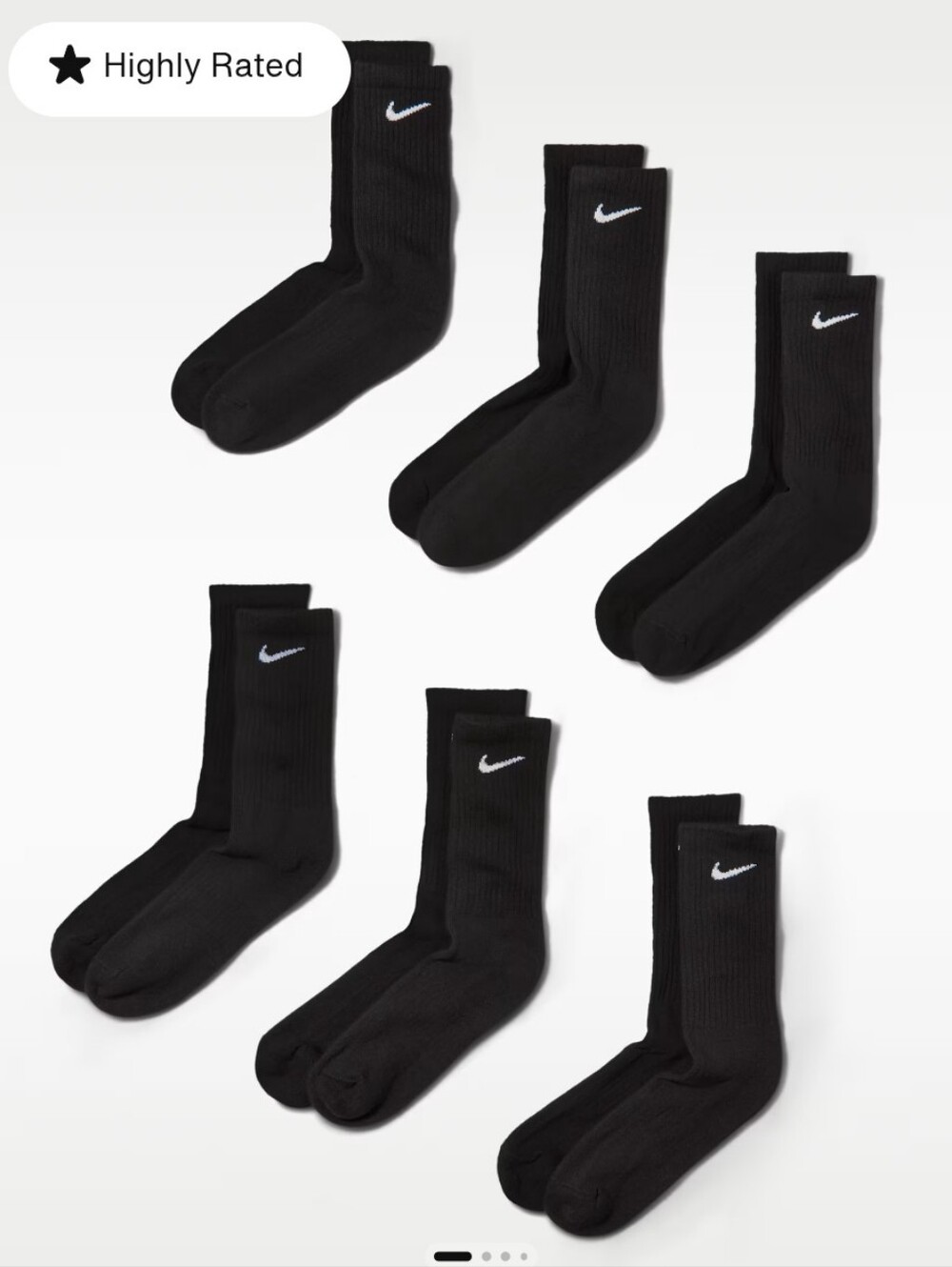 Nike Everyday CushionedTraining Crew Socks (6 Pairs)- L